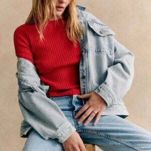 Sezane Fallen Denim Jacket